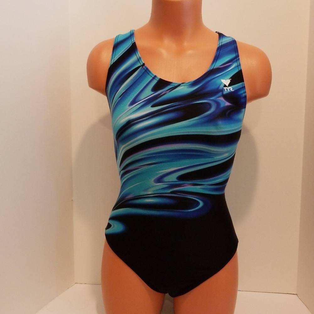 TYR Swimsuit Blue and Black